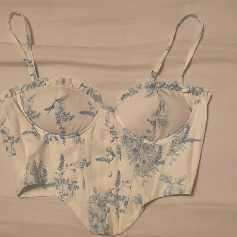 Floral corset top